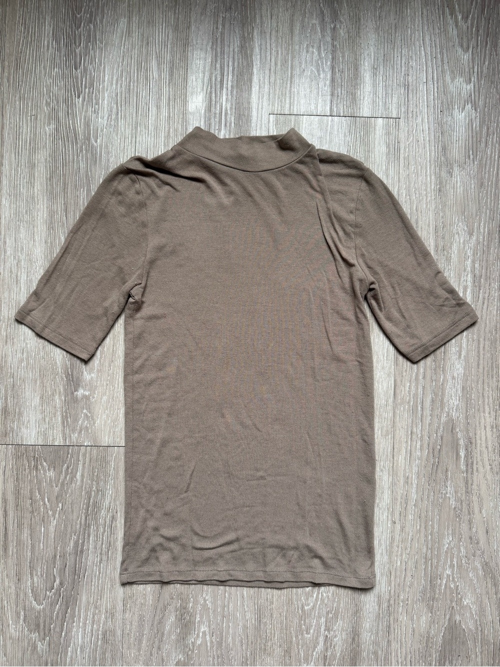 Zara Women's Short-Sleeve Mock Neck Top - Brown
